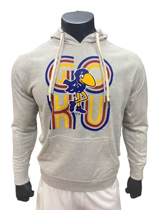 Kansas Jayhawks GO KU 1912 Hoodie - Athletic Heather Grey