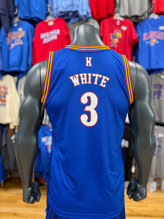 Kansas Jayhawks Officially Licensed #3 Tre White '88 Jersey