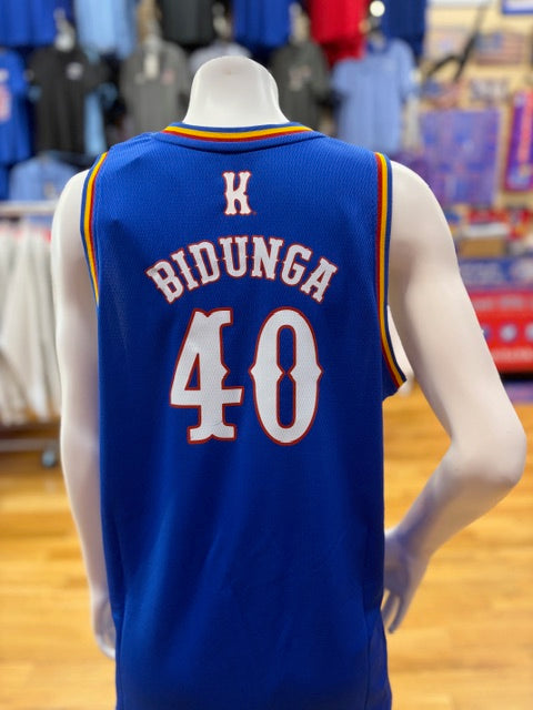 Kansas Jayhawks Officially Licensed #40 Flory Bidunga Youth Jersey