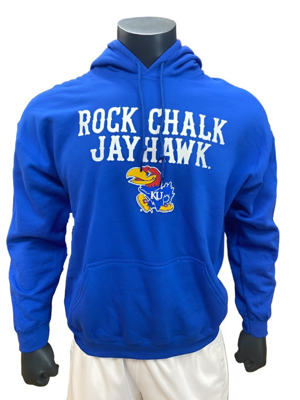 Kansas Jayhawks Rock Chalk Jayhawk Hoodie - Royal Blue