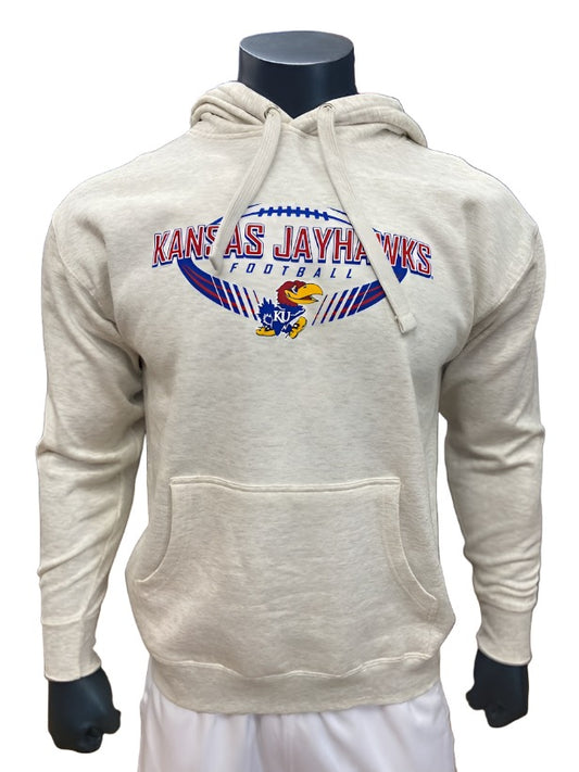 Kansas Jayhawks Football Hoodie- Oatmeal Cream