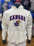 Kansas Jayhawks Champion Hoodie w/ Logo - White