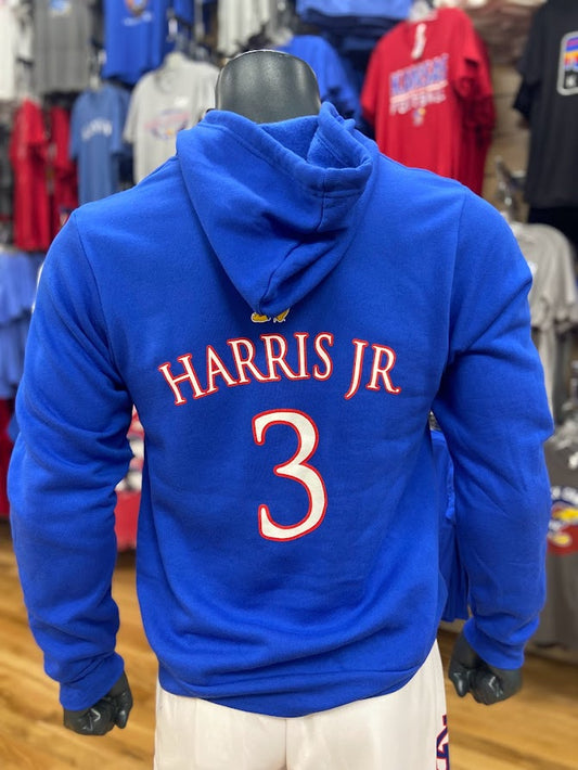 Dajuan Harris Jr. Kansas Basketball Jersey Hoodie #3 - Royal