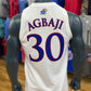 Ochai Abgaji 2022 Final Four Kansas Basketball Jersey #30 - White