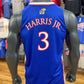Dejuan Harris Jr. Kansas Basketball Jersey #3 - Royal