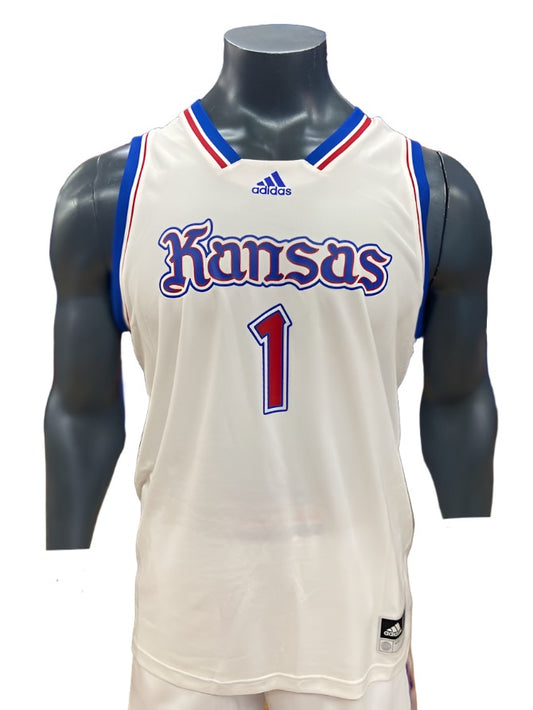 Kansas Jayhawks Pay Heed Basketball Jersey - White