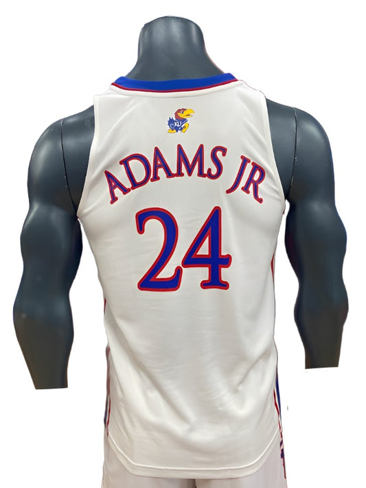 KJ Adams Jr. Kansas Basketball Jersey #24 - White