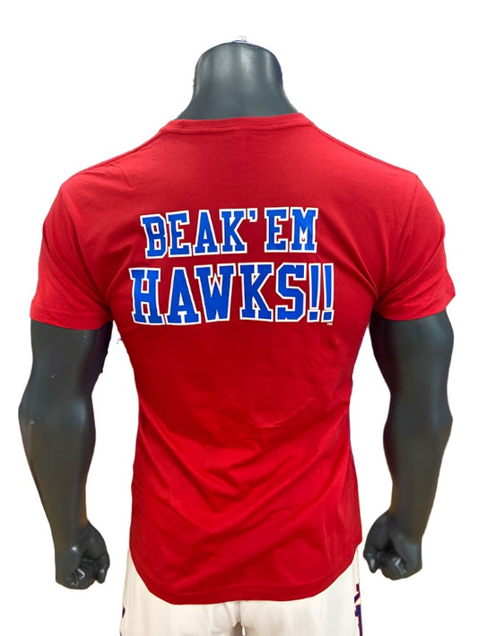 Kansas Jayhawks Beak 'Em Hawks T-Shirt - Red