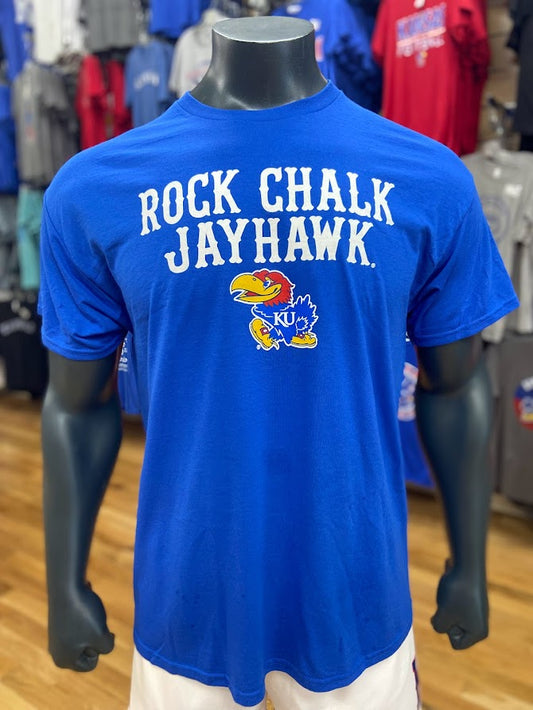 Kansas Jayhawks Rock Chalk Jayhawk T-Shirt - Royal