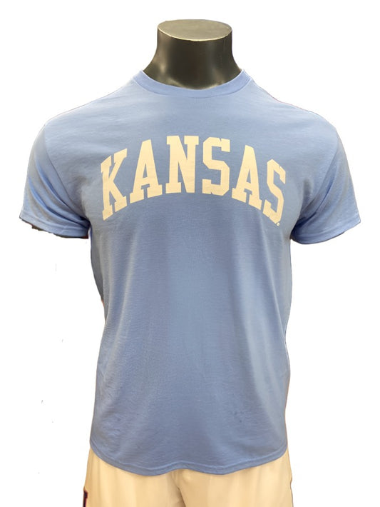 Kansas Arch T-Shirt - Carolina Blue/White