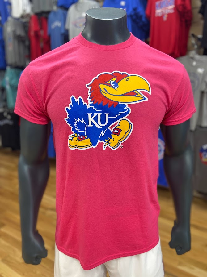 Kansas Jayhawks Big Logo T-Shirt - Pink