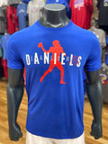 Kansas Jayhawks Jalon Daniels Logo Signature T-Shirt - True Royal
