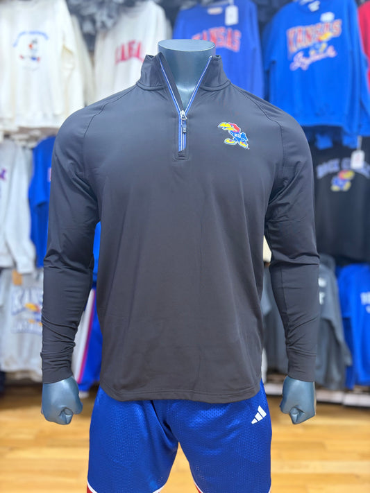 Kansas Jayhawks Cutter & Buck Pay Heed Adapt Quarter Zip