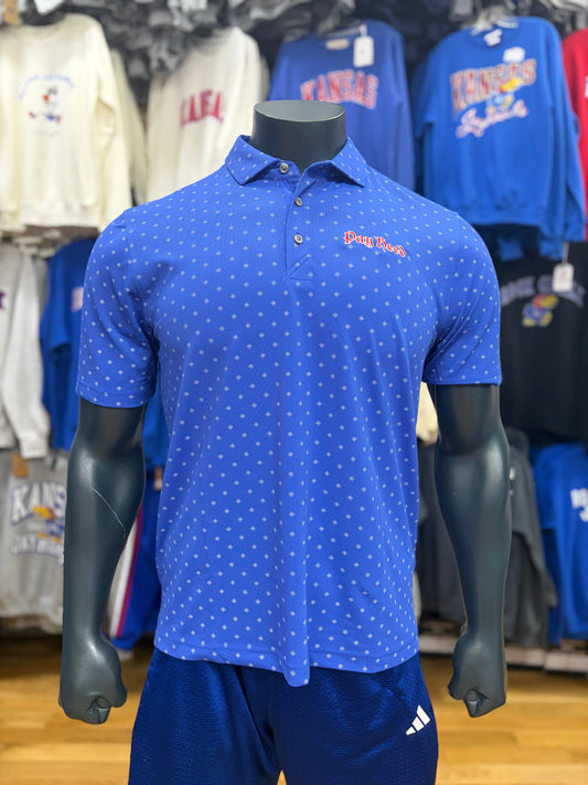 Kansas Jayhawks Cutter & Buck Pay Heed Tile Polo