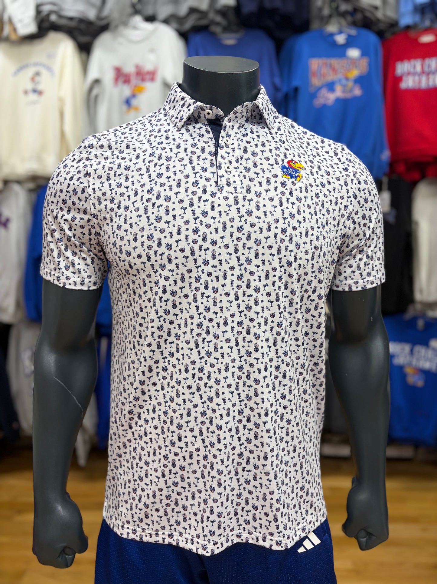 Kansas Jayhawks Flag and Anthem MVP Drink Polo