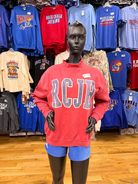 Kansas RCJH Mock Neck - Nantucket Red