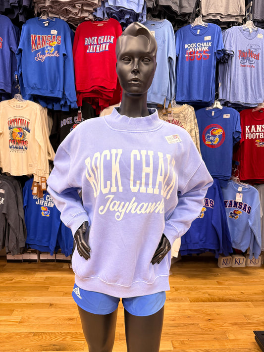 Kansas Rock Chalk 1-C Mock Neck