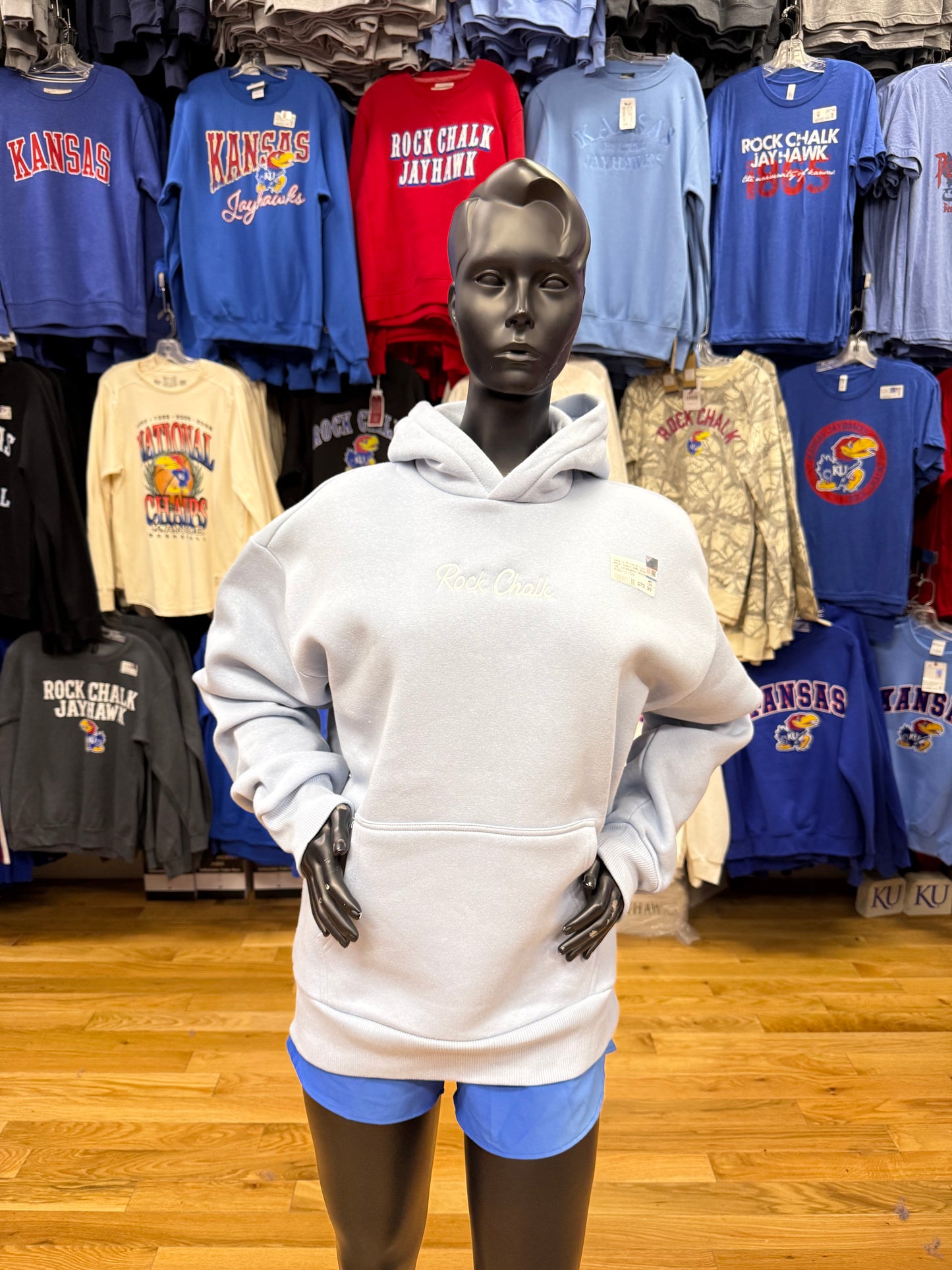 Kansas Rock Chalk Embroidered Hoodie