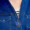 Kansas Jayhawks Circle Necklace - Blue/Royal w/ Logo