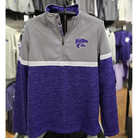 KSU Meekus 1/2 Zip- Grey/Purple/White
