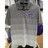 KSU Striped Polo- Grey