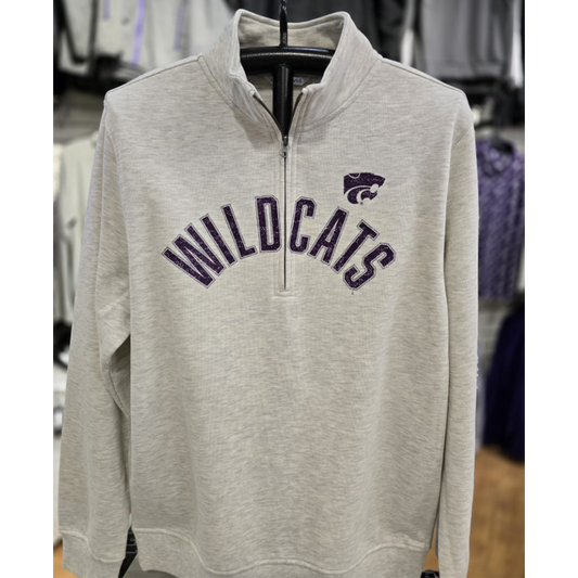 KSU Vintage 1/4 Zip- Oat Heather