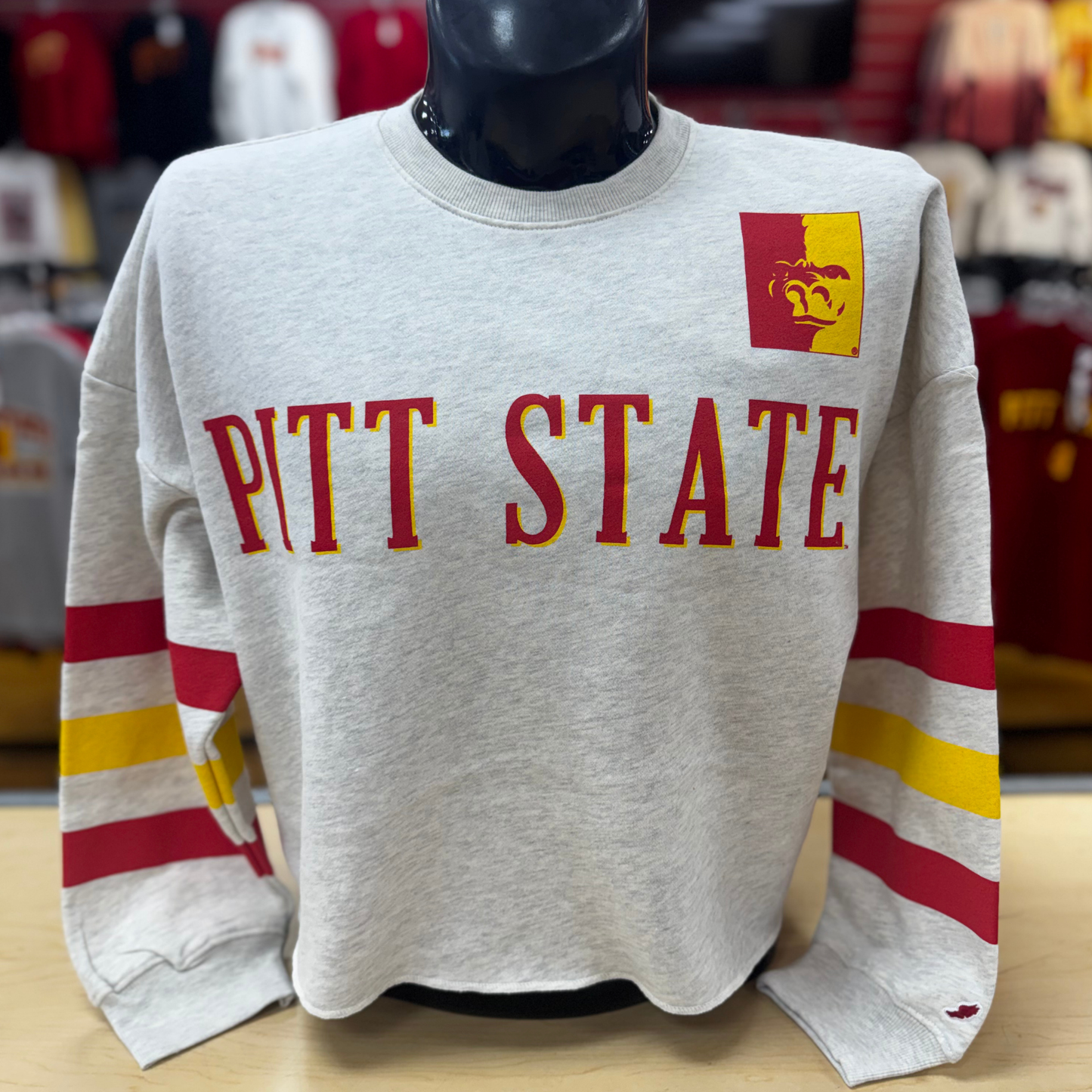 Pitt State Women's Cropped Sweatshirt - Oatmeal Heather