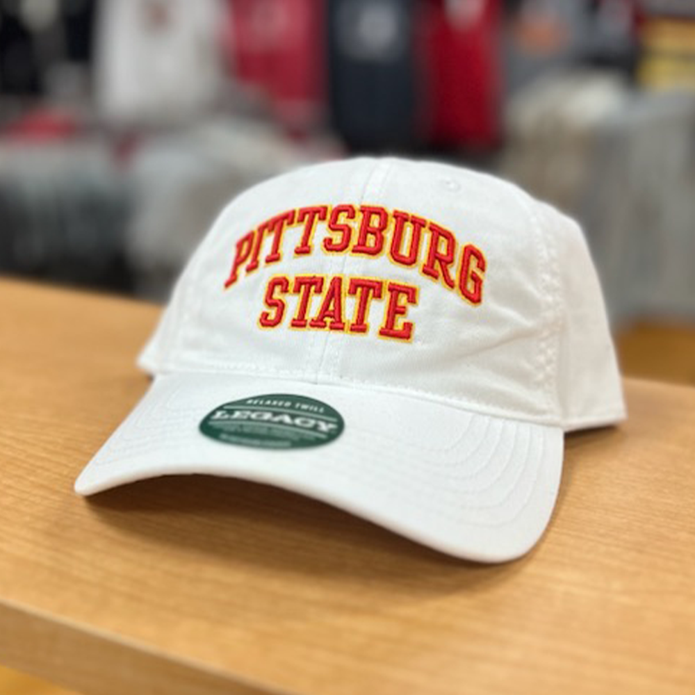 Pitt State Relaxed Adjustable Hat - White