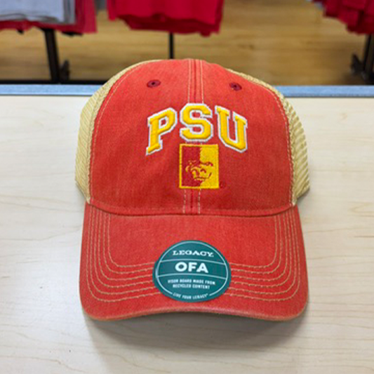 PSU ARCH TRUCKER HAT - SCARLET RED