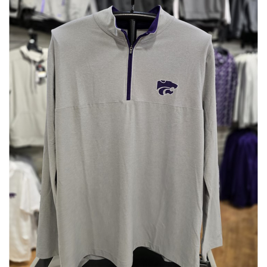 KSU Men's Atomic 1/4 Zip- Grey