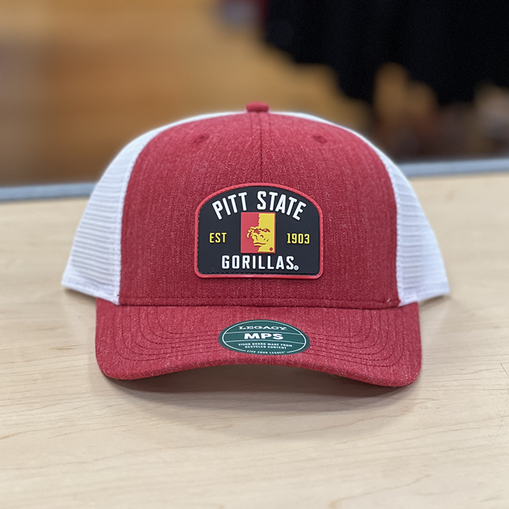 PSU Rubber Patch Trucker Hat- Grey/White, Black/White, Red/White