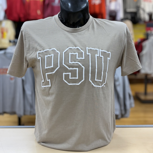 PSU Outline Puff Tee- Heather Tan