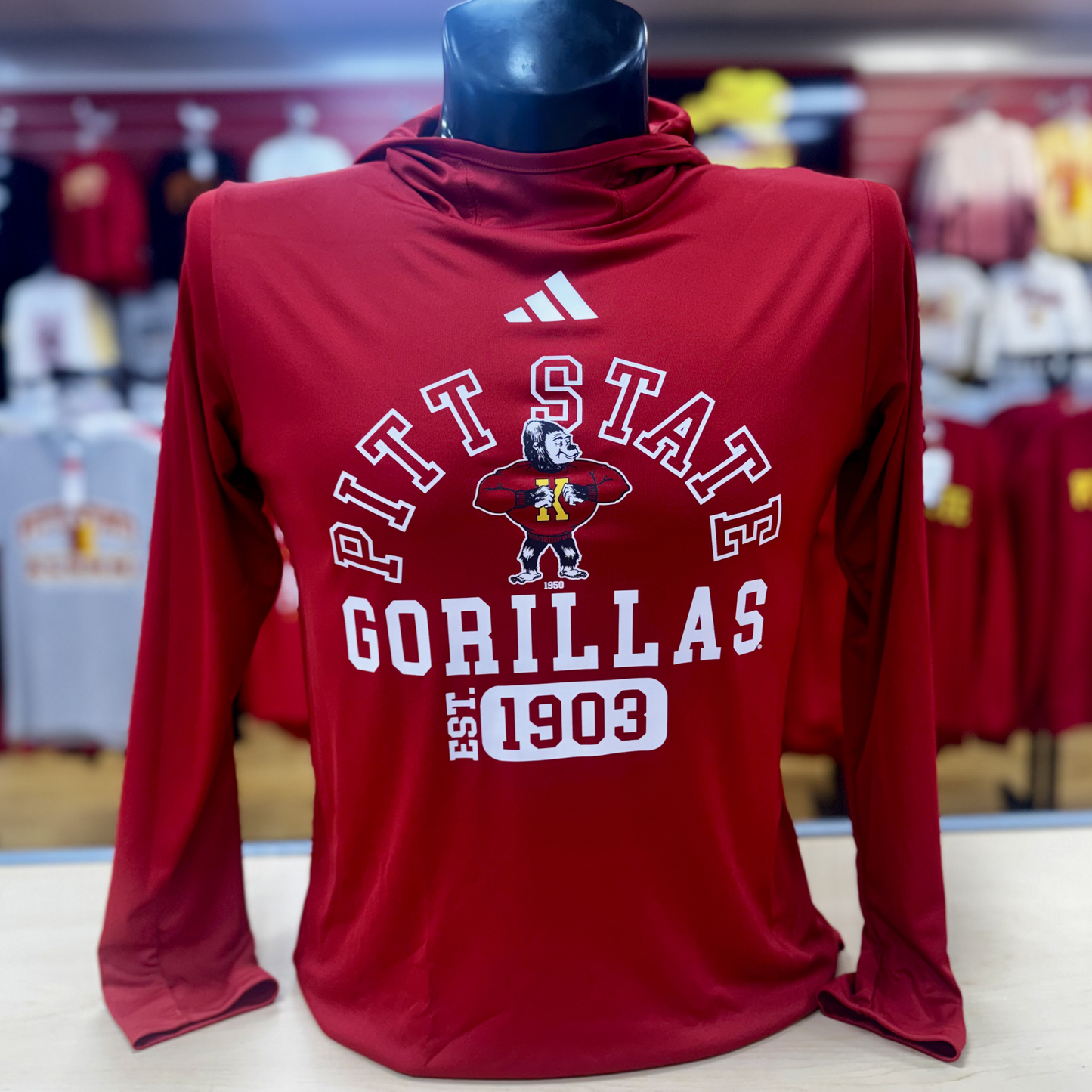 Adidas PSU Gorillas Hooded Long Sleeve - Red