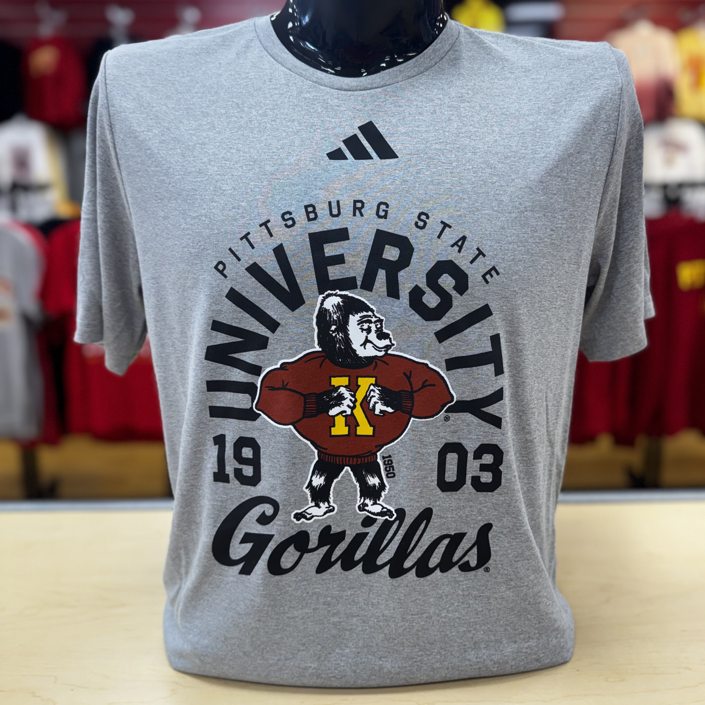 Gorilla 1950s Tee - Grey