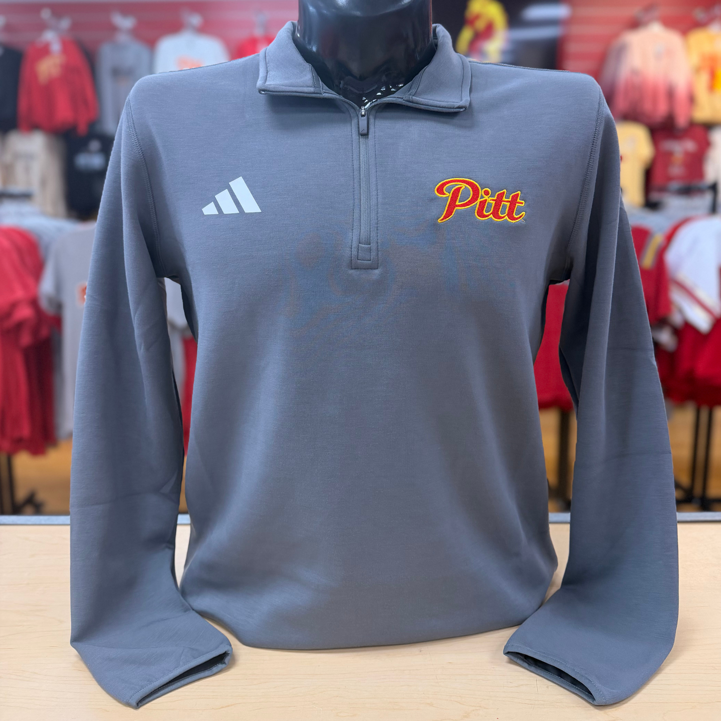 PSU Script Pitt Quarter Zip - Grey