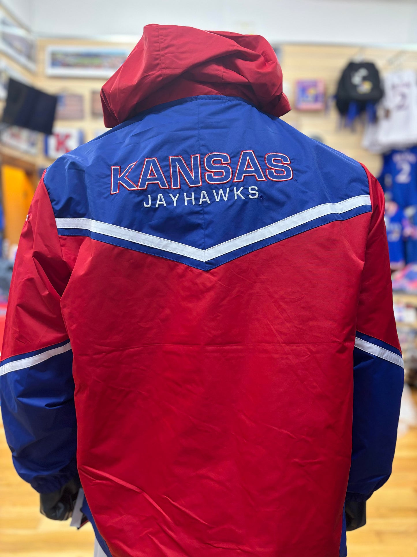 Kansas Jayhawks Pullover Quarter-Zip Blue/Red