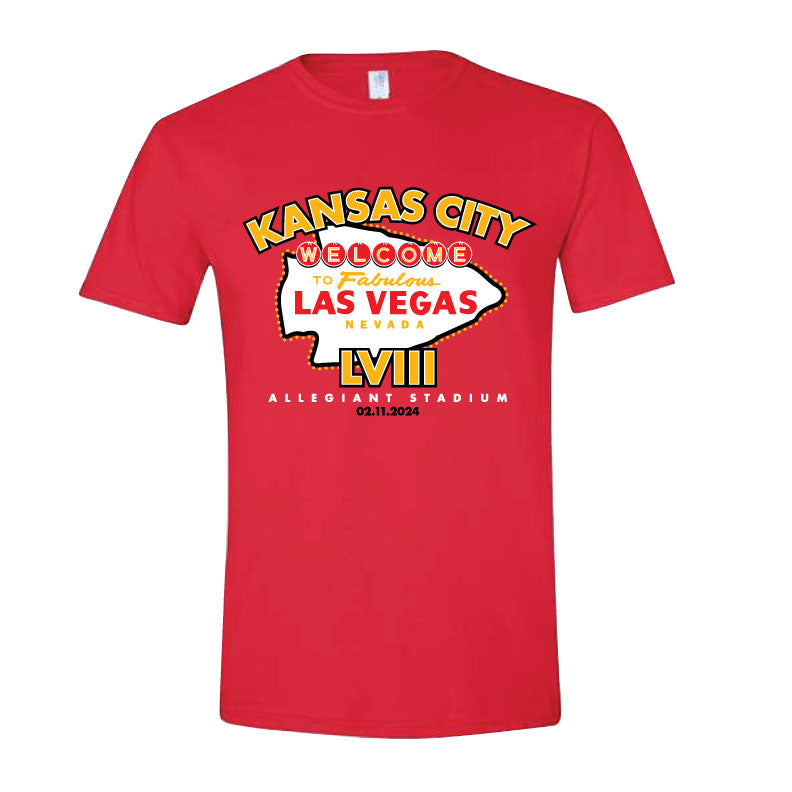 Kansas City Welcome to Vegas Super Bowl Tee - Red