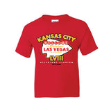 Kansas City Welcome to Vegas Super Bowl Youth Tee - Red