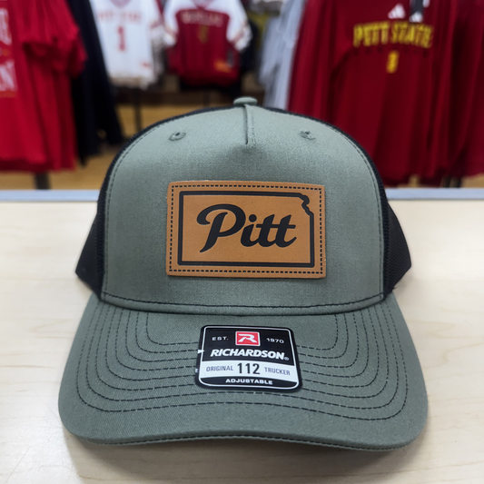Pitt State Gorillas Leather Patch Hat - Green/Black
