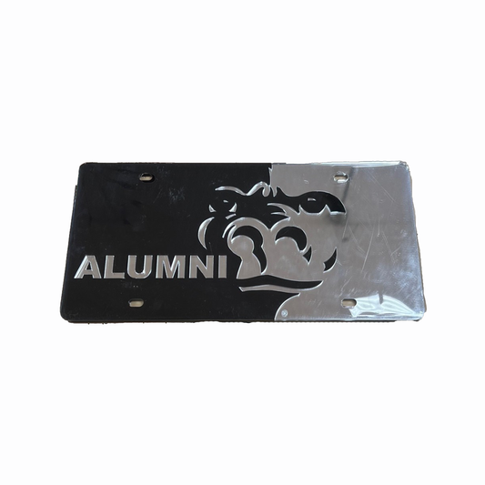 Pitt State Alumni Split Face Tag- Black/Silver