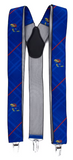 Kansas Jayhawks Royal/Blue Suspenders w/ KU Logo