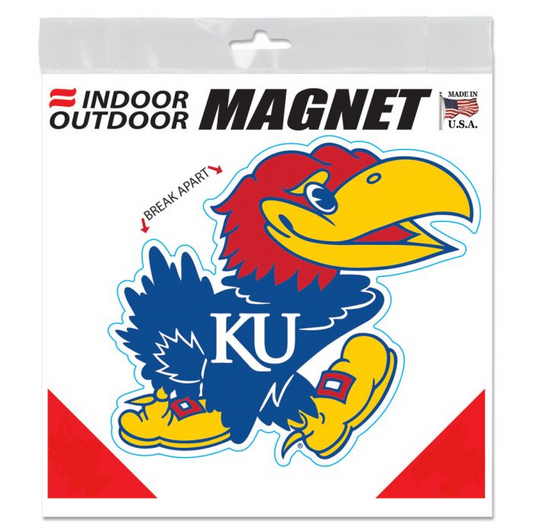 Kansas Jayhawks Logo Indoor/Outdoor Magnet 6" x 6"