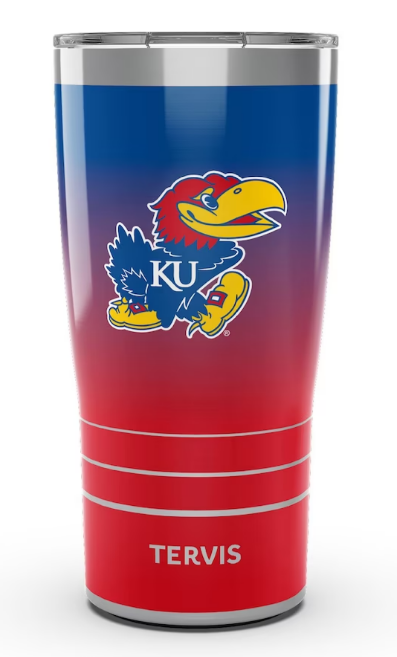 Kansas Jayhawks Ombre Blue/Red 20oz Tervis Tumbler