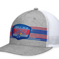 Kansas Jayhawks Stroke Adjustable Hat w/ Mesh Back - Light Grey/White
