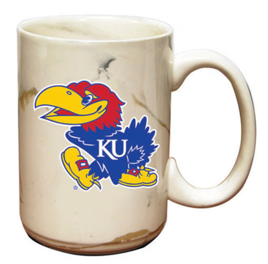 Kansas Jayhawks Marble Swirl Mug