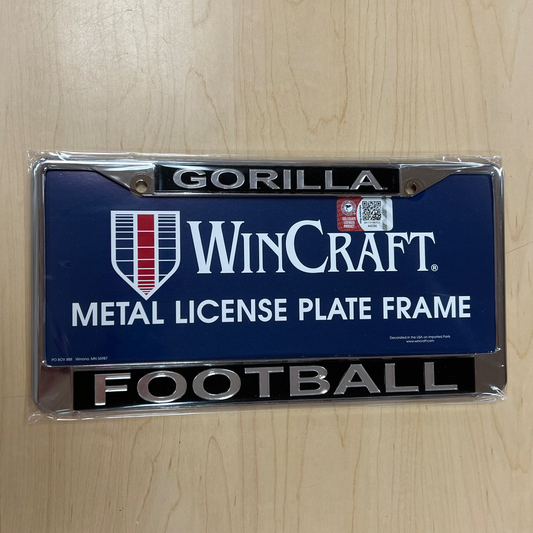 Pitt State Gorilla Football License Plate- Black/Silver