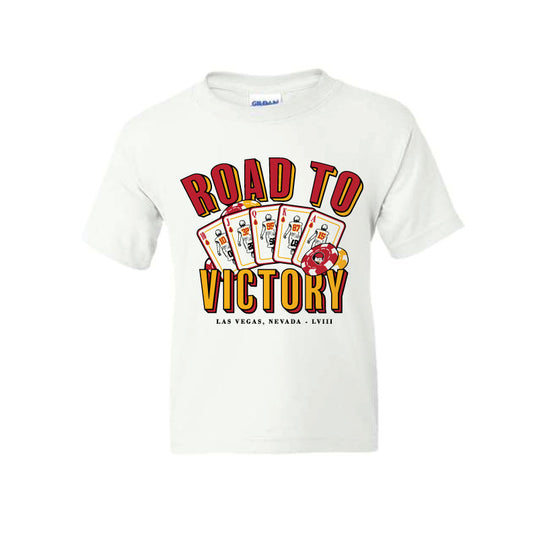 Road to Victory KC to Vegas Youth Tee - White