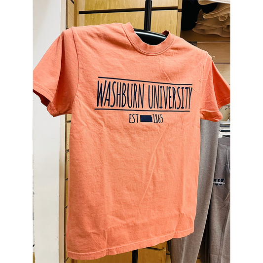 Washburn University Est 1865 Comfort Colors Tee - Terracotta