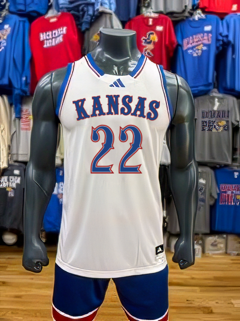 Kansas Jayhawks Officially Licensed Darryn Peterson #22 Adidas Jersey - White