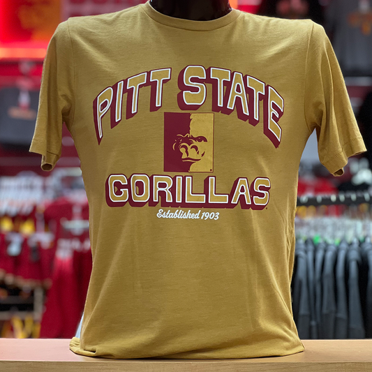 PSU Lifeguard Tee- Faded Gold, Chili